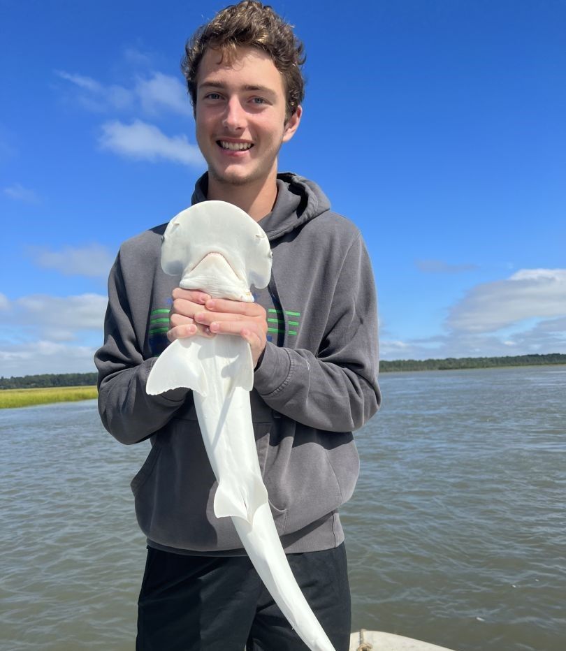 Lone angler fishing in unknown location