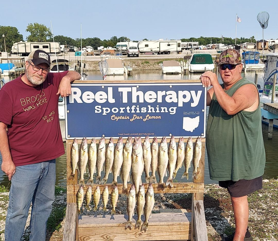 Two anglers fishing in a scenic location