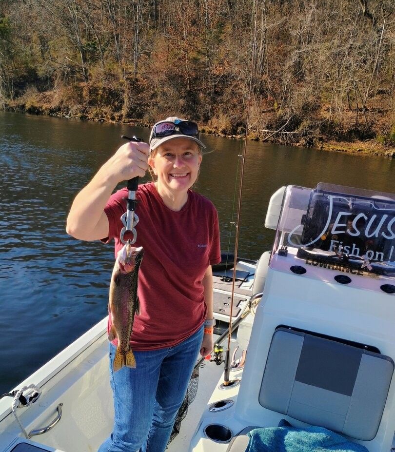 Rainbow trout caught while fishing