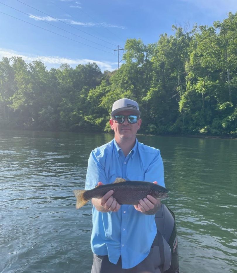 Rainbow trout caught while fishing