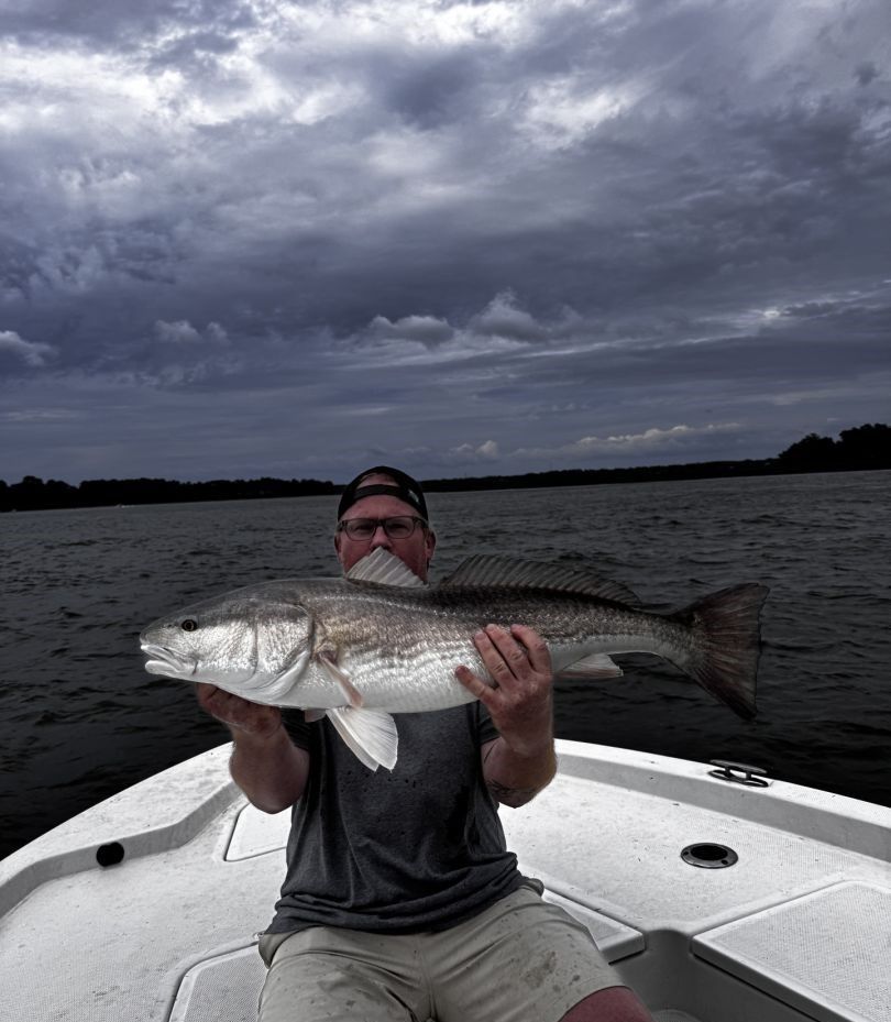 A single redfish caught while fishing