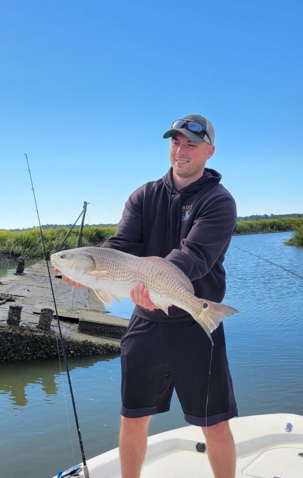 Redfish caught by fisherman
