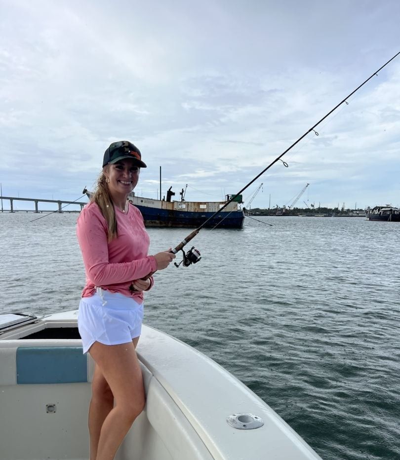 Fishing at a scenic location