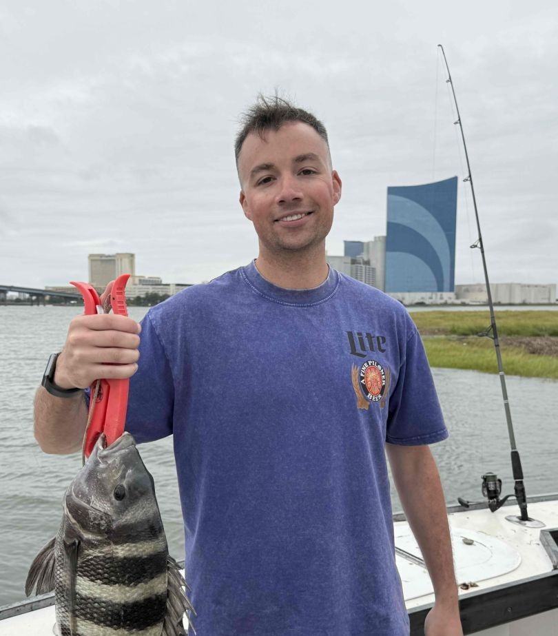 Sheepshead fish caught while fishing