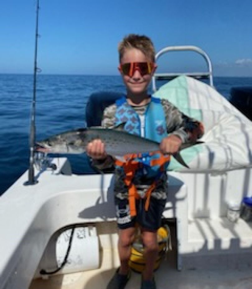 Spanish mackerel caught during offshore fishing trip