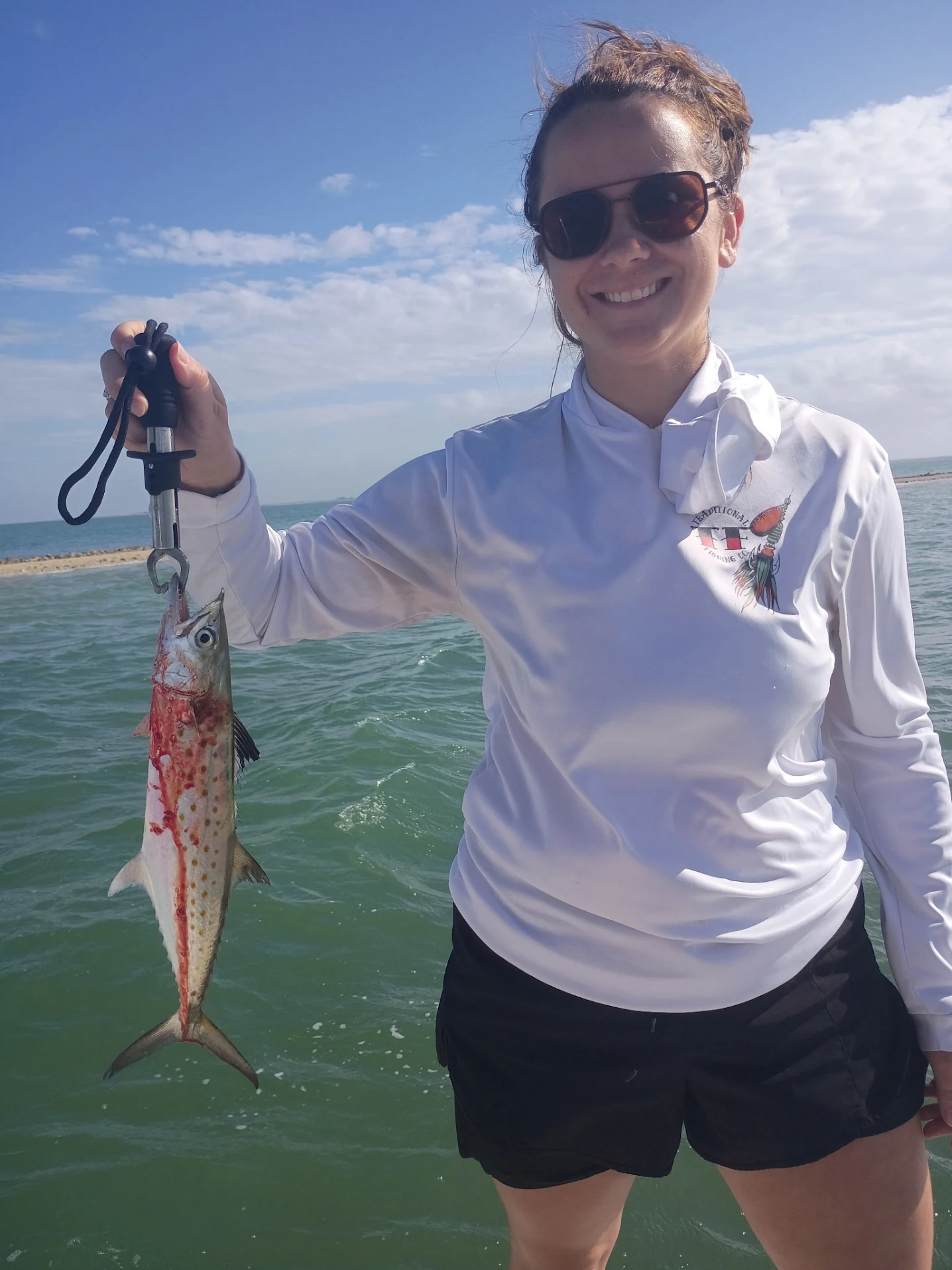 Spanish mackerel caught while fishing on the water