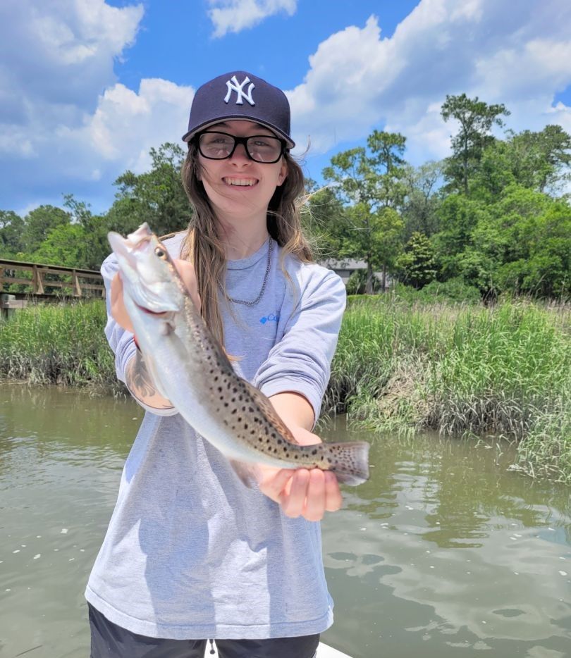 Spotted Weakfish caught while fishing