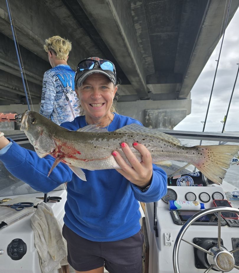 Spotted Weakfish caught fishing in unknown location