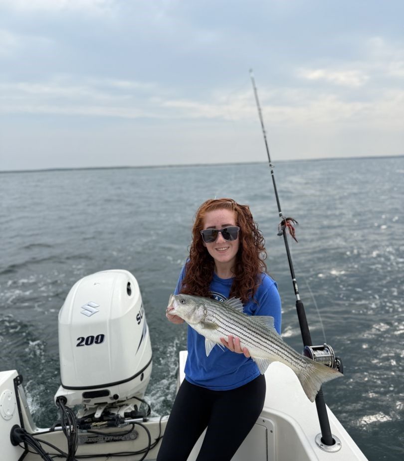 Striped bass caught on fishing trip