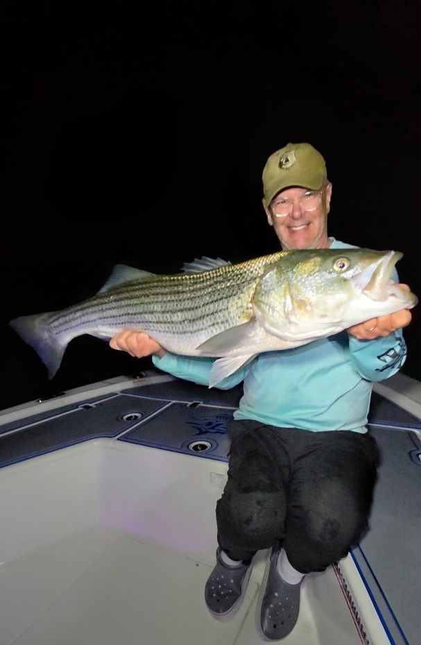 Striped bass caught while fishing