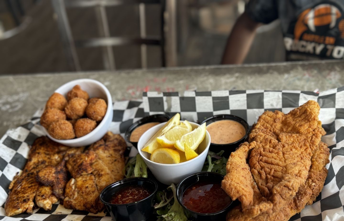 Fishing at an unknown location