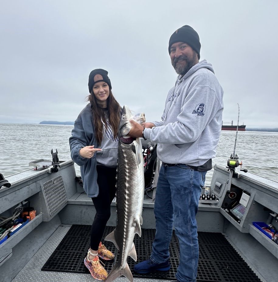 White Sturgeon fishing