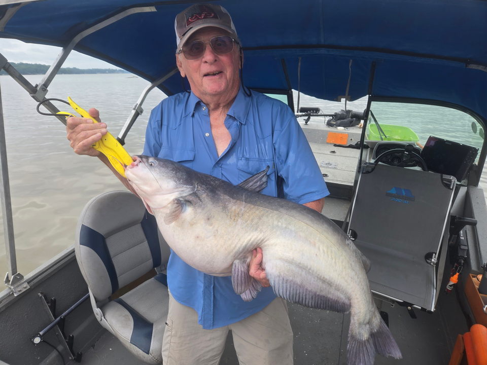 Trolling for Blue Catfish in stormy Mocksville skies!