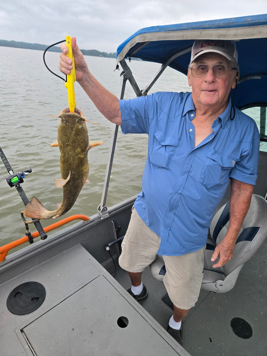 Flathead Catfish strikes gold in stormy Mocksville!