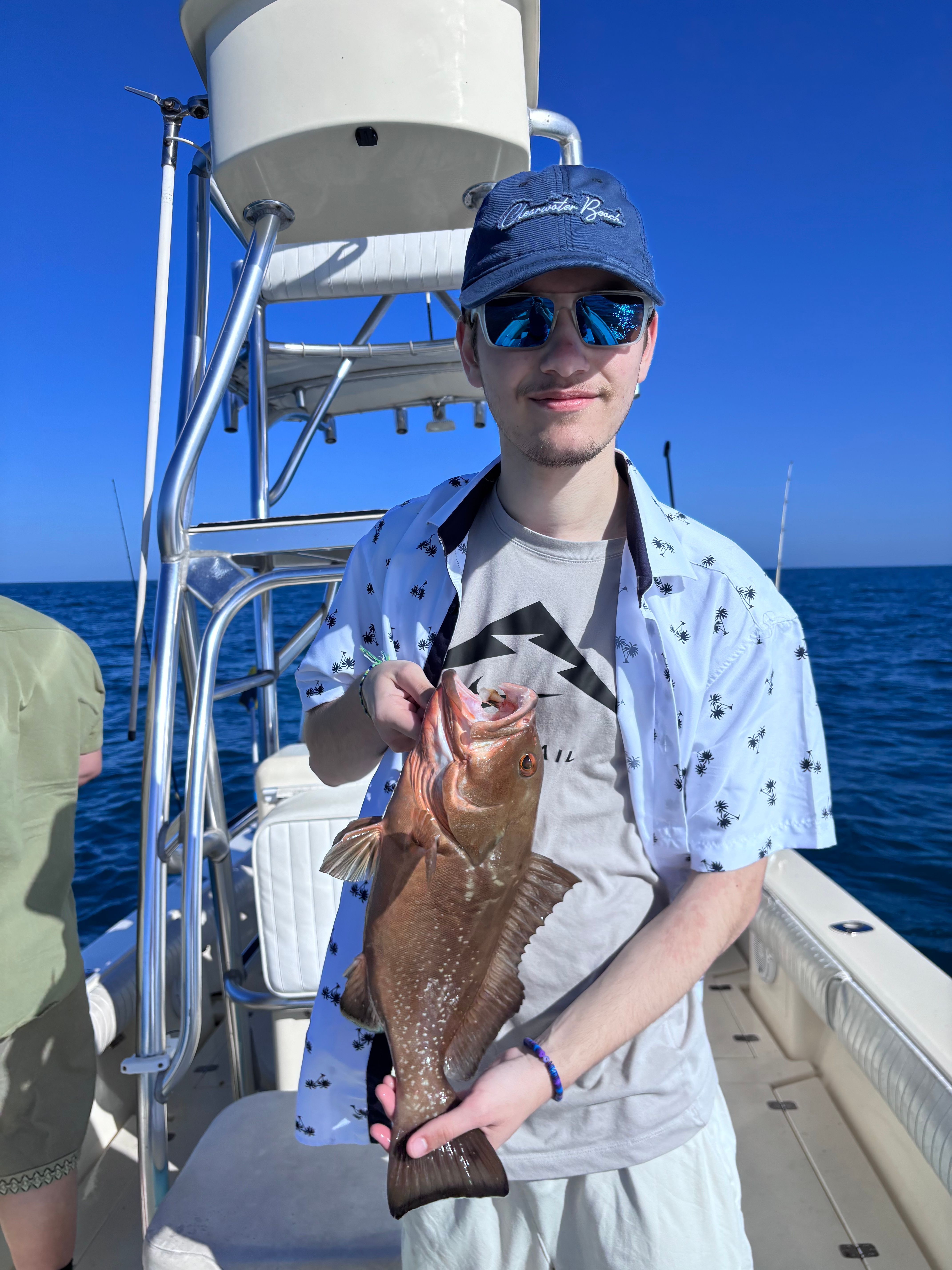Red grouper caught during offshore fishing trip