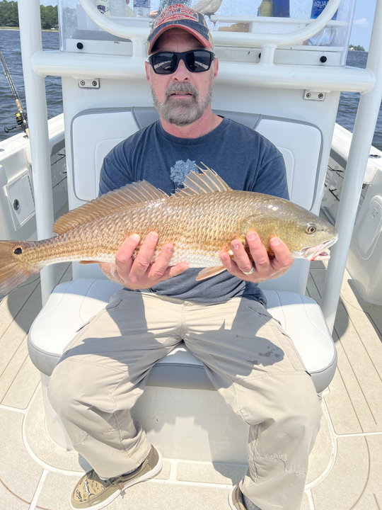 Reeled in a feisty redfish at 301 Midyette St despite the rainy afternoon weather!
