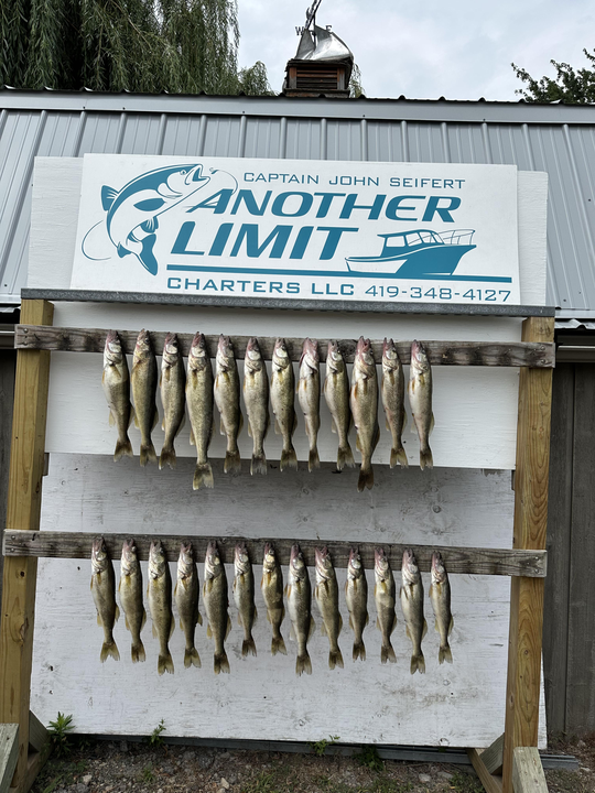Walleye blasted today at Rocky Point - the fishing's best when storms are on the horizon!