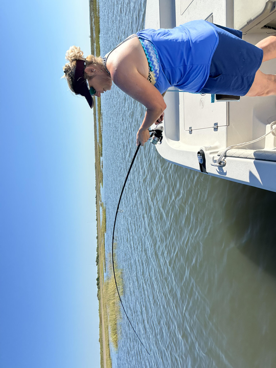 Perfect conditions for trolling and drift fishing today. Clear skies made for an exciting adventure on the water.