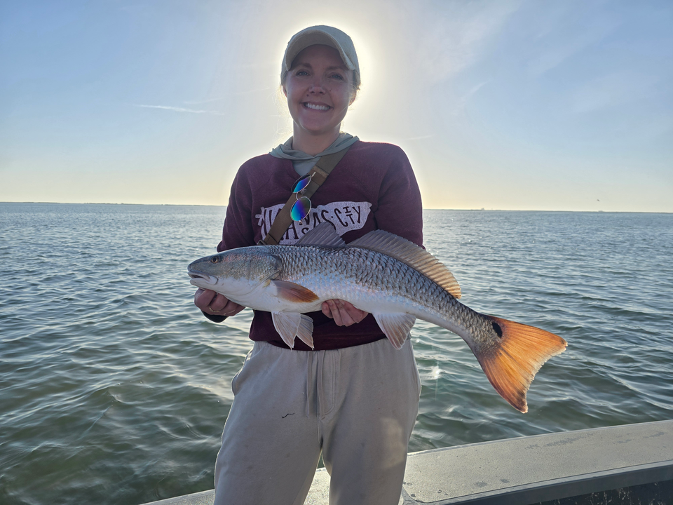 Caught a beauty out on the lake.