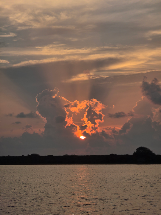 Great evening for light tackle drift fishing as the weather clears up.