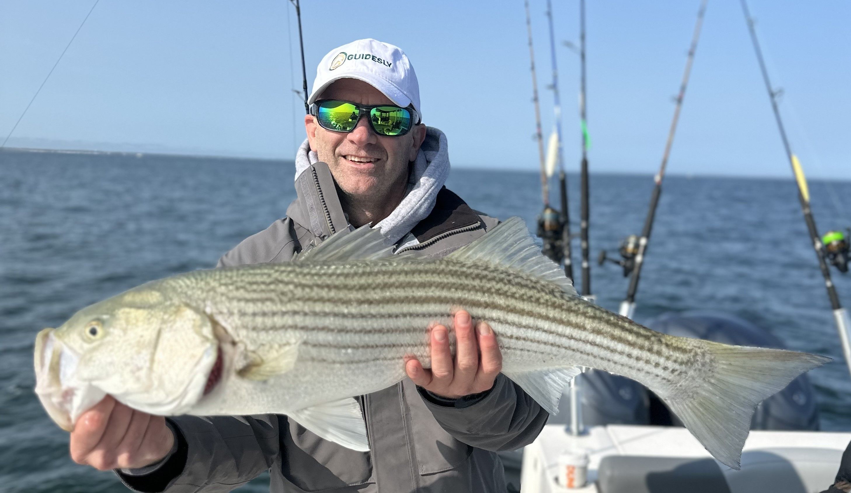 Striped bass caught on fishing trip