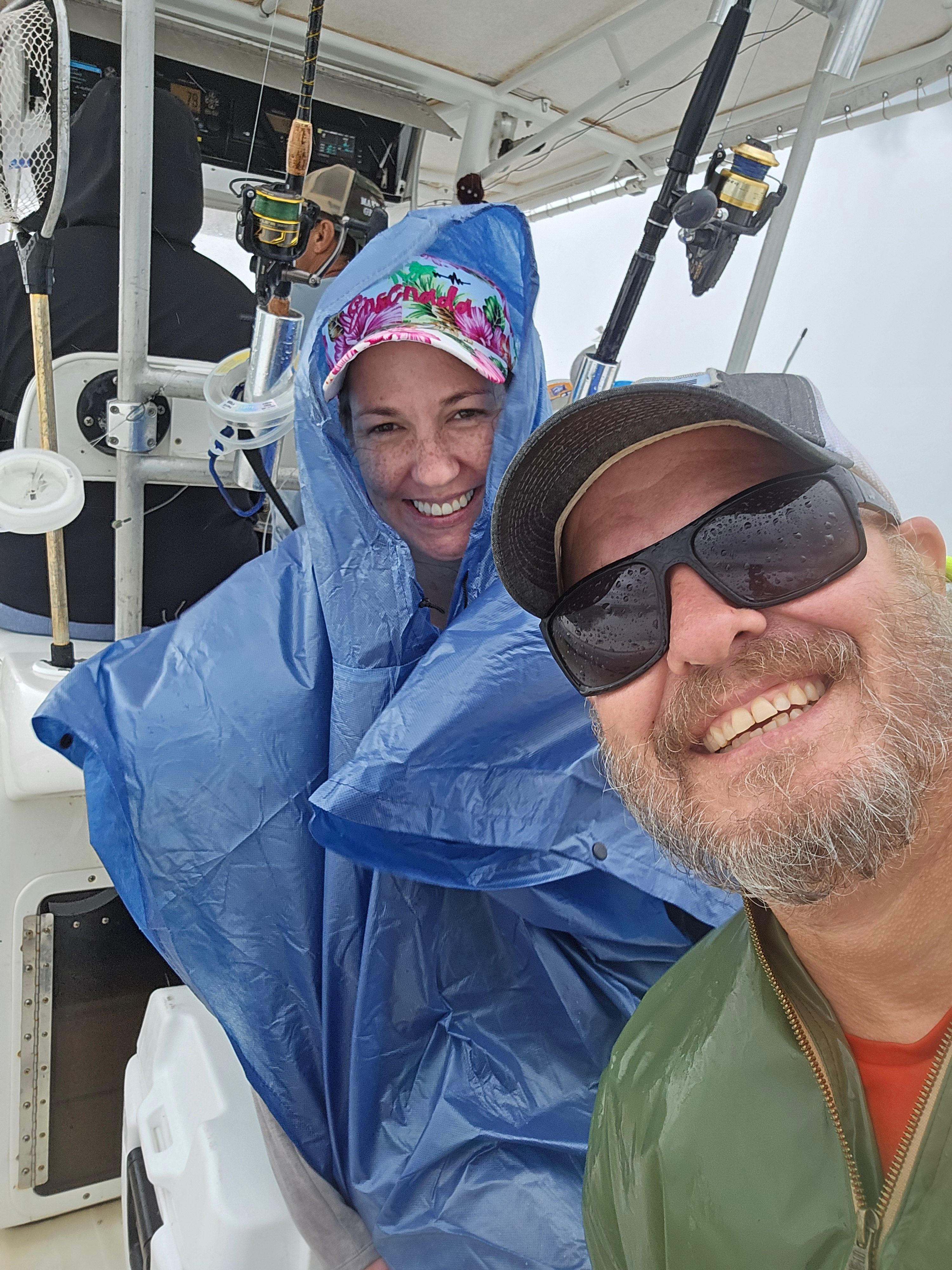 Fishing in a scenic, unknown location