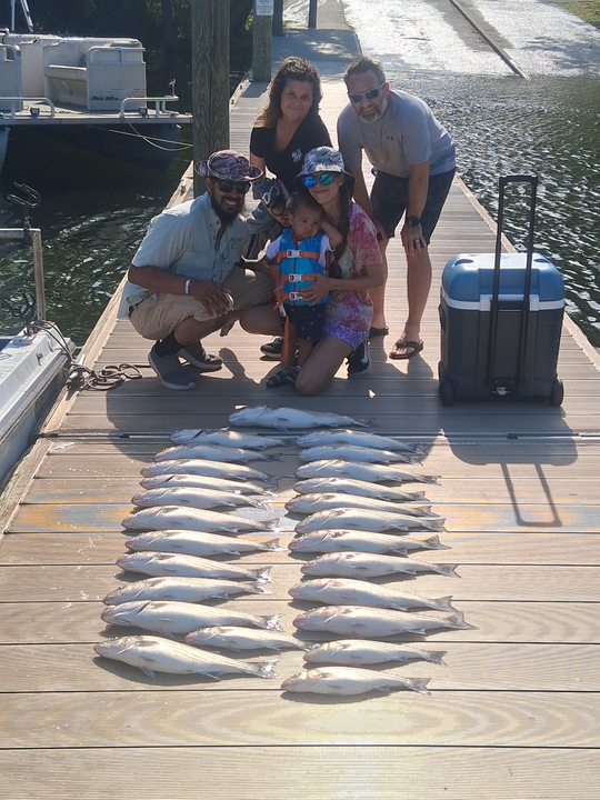 Battling the waves with expert trolling skills at Lake Murray.