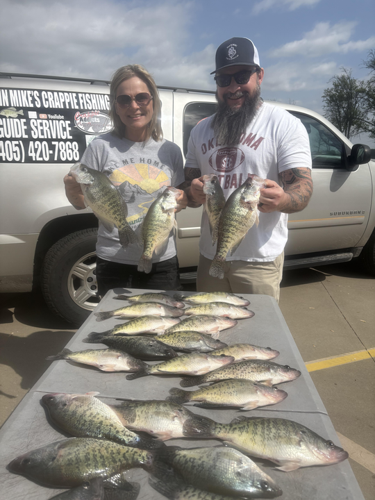 Caught some crappie on a great day out on the lake.