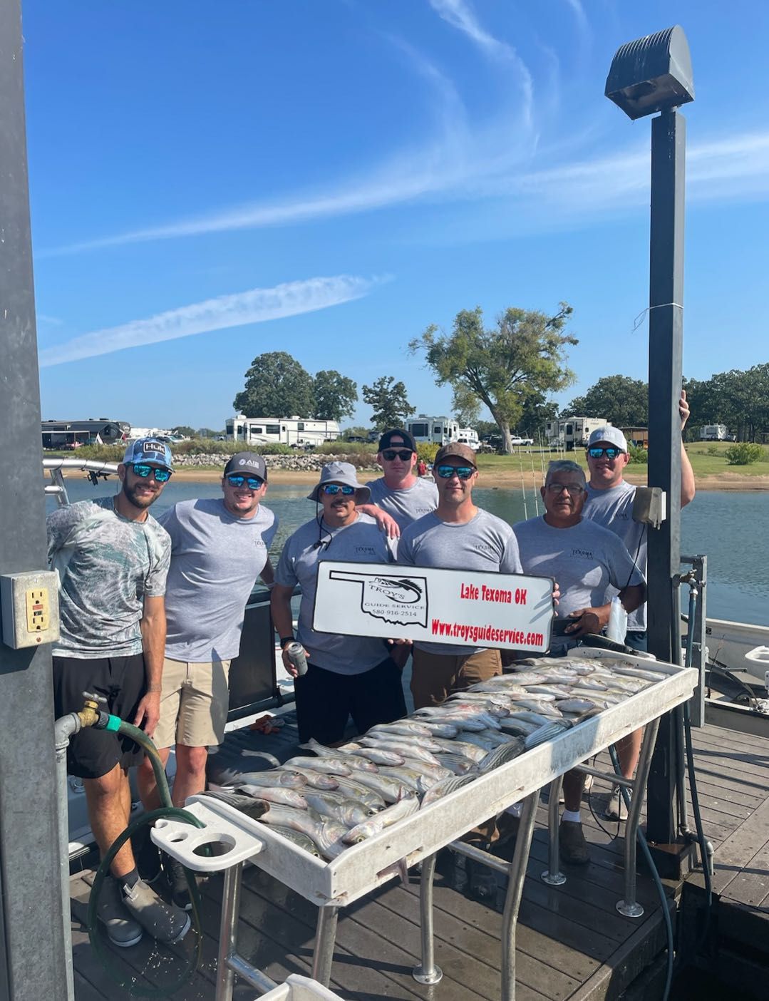 Anglers enjoying a great fishing trip