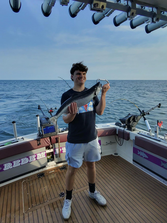 Stormy skies can't dampen the thrill of deep sea fishing!