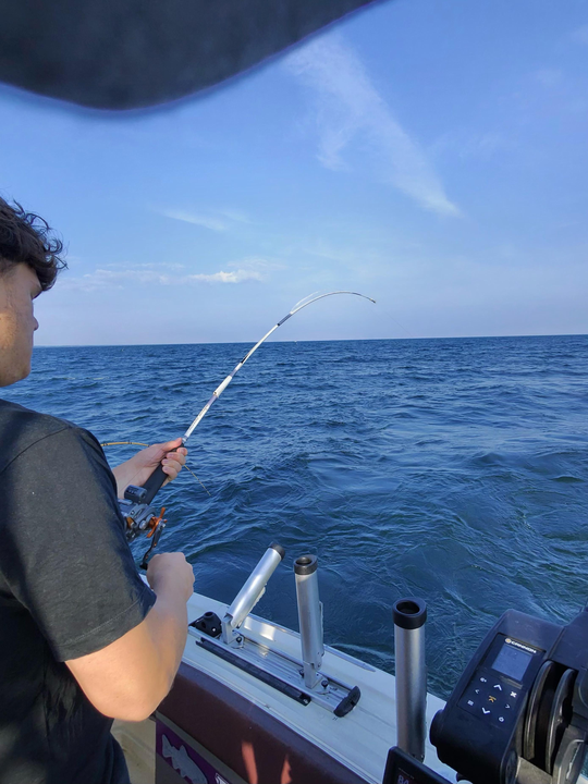 Storms brewing, but the deep sea's calling for some epic trolling action!