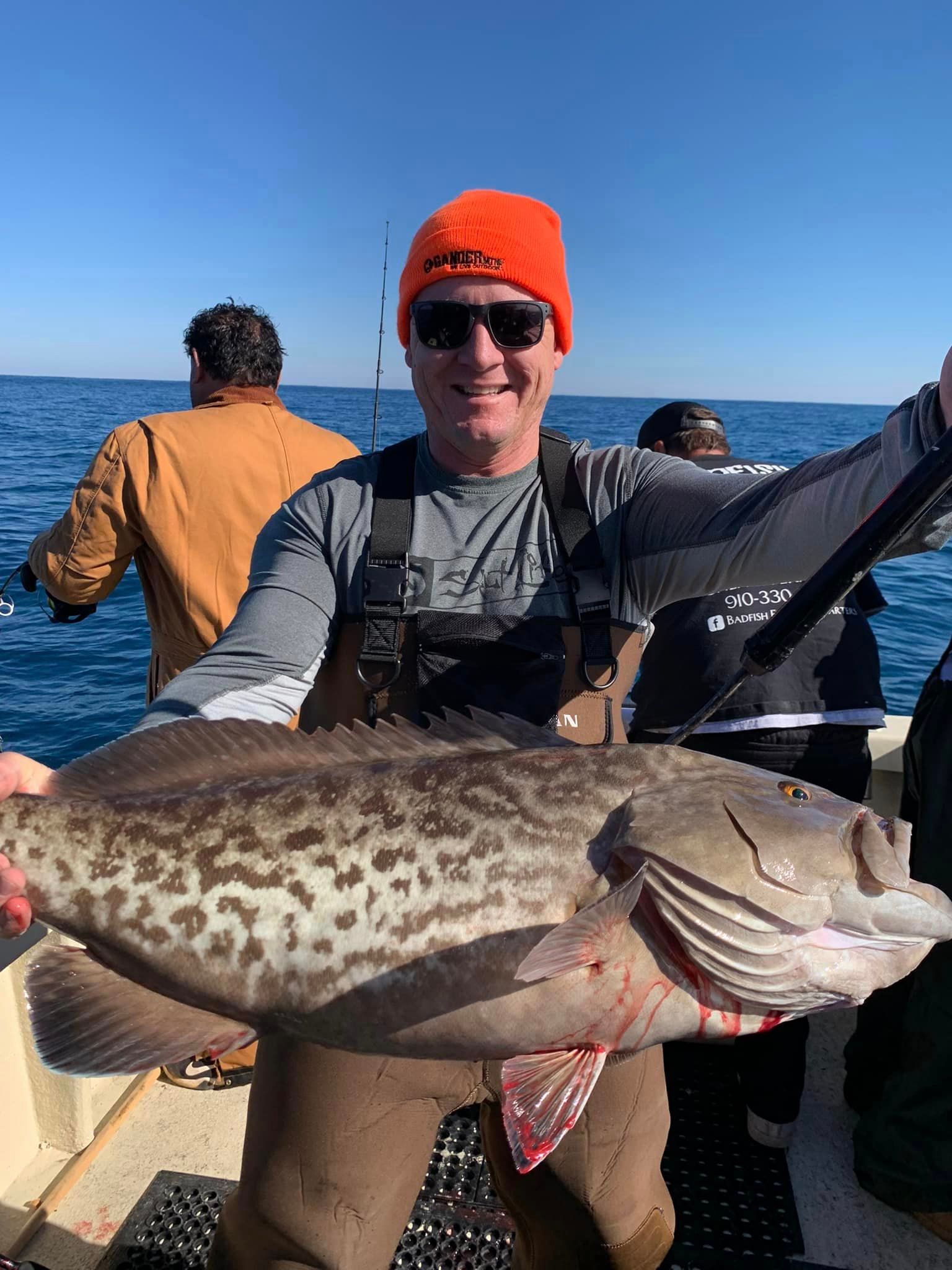 Gag Grouper, a large fish, caught while fishing
