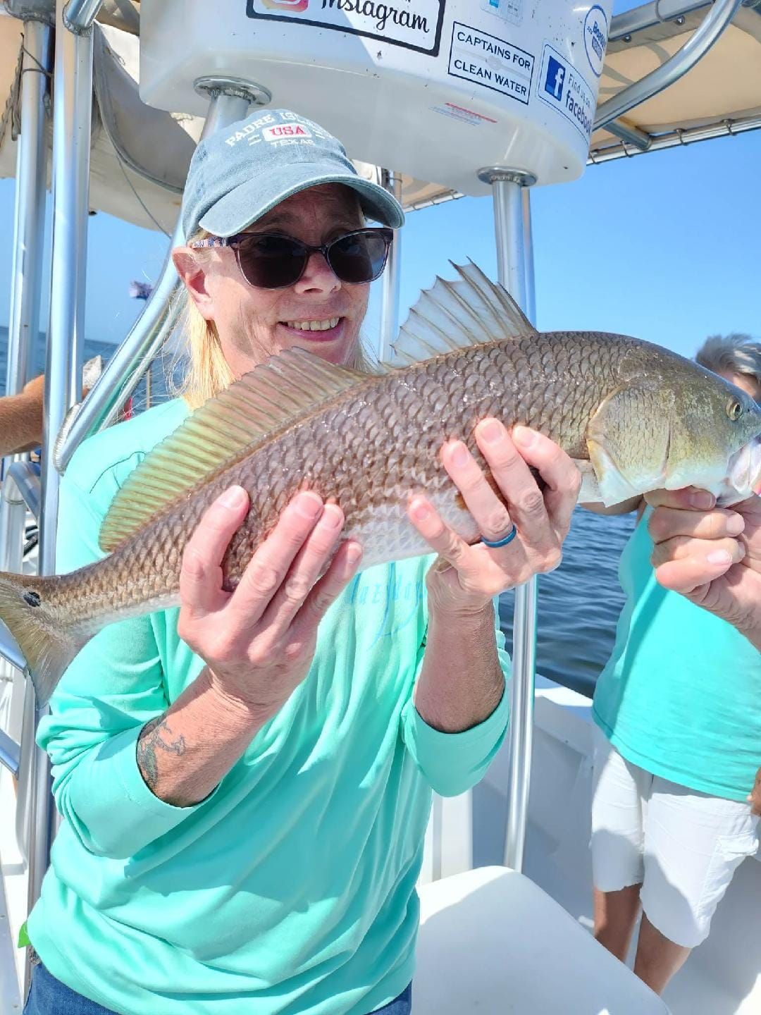 A single redfish caught while fishing