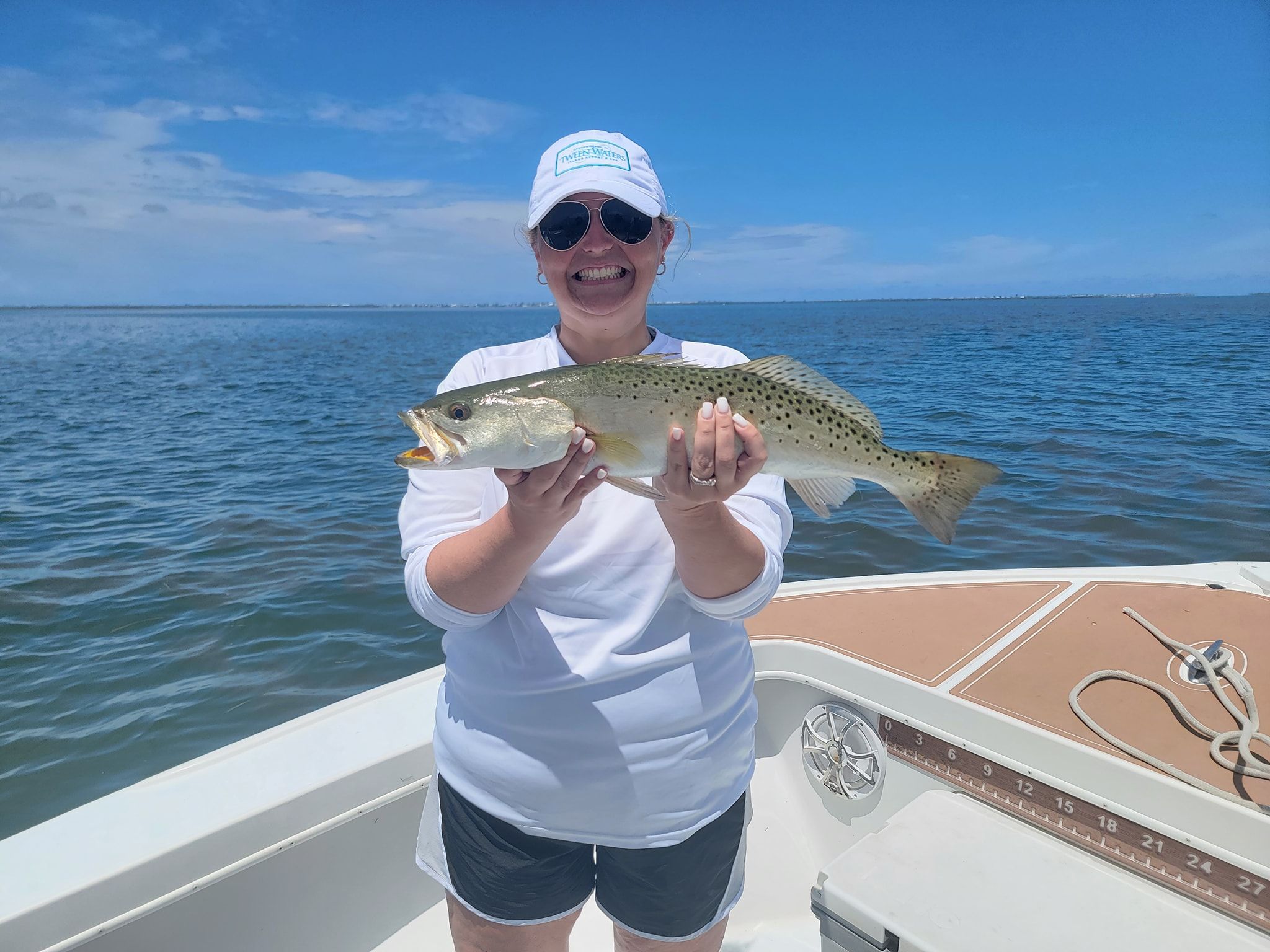 Spotted Weakfish, 21-inch fish caught while fishing