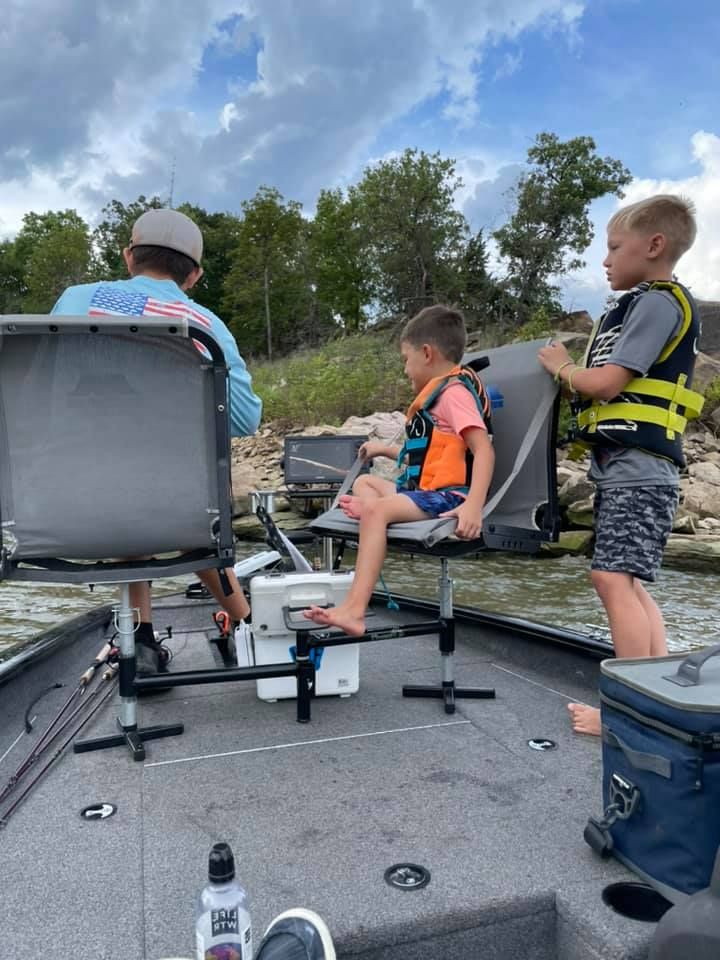 Two anglers enjoying a great fishing trip