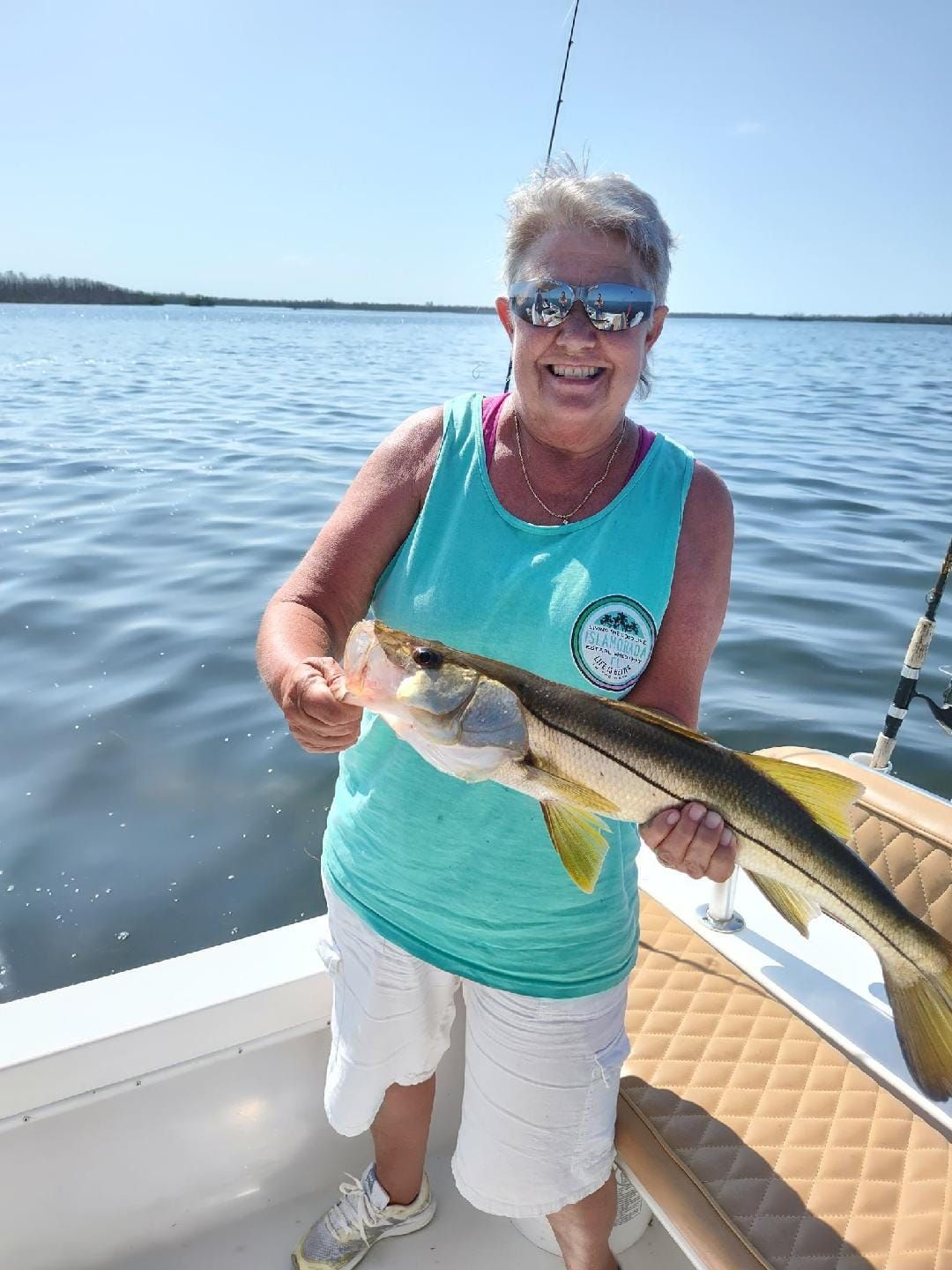A lone angler fishing in an unknown location