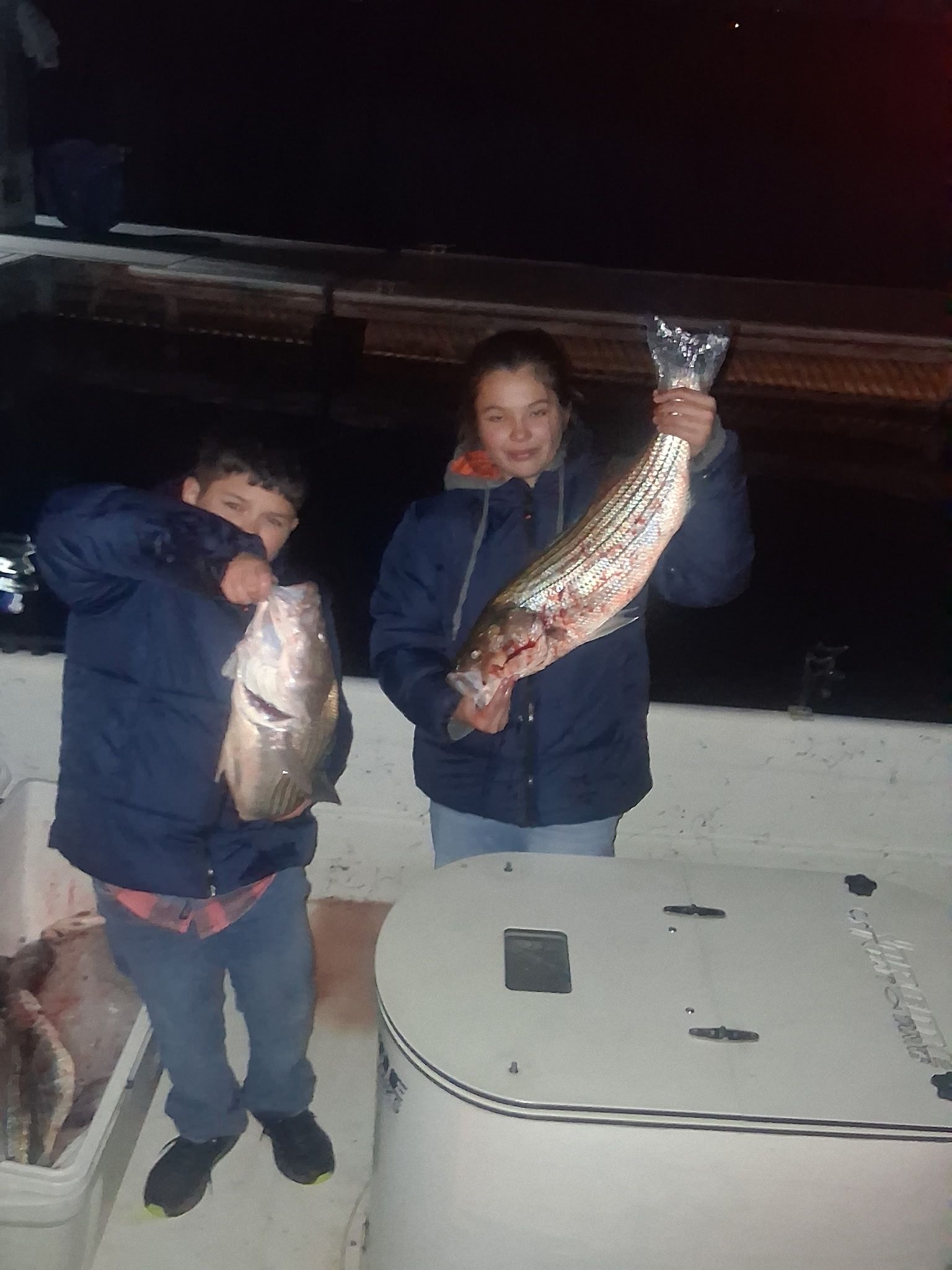 Anglers catch 2 fish in unknown location during fishing trip