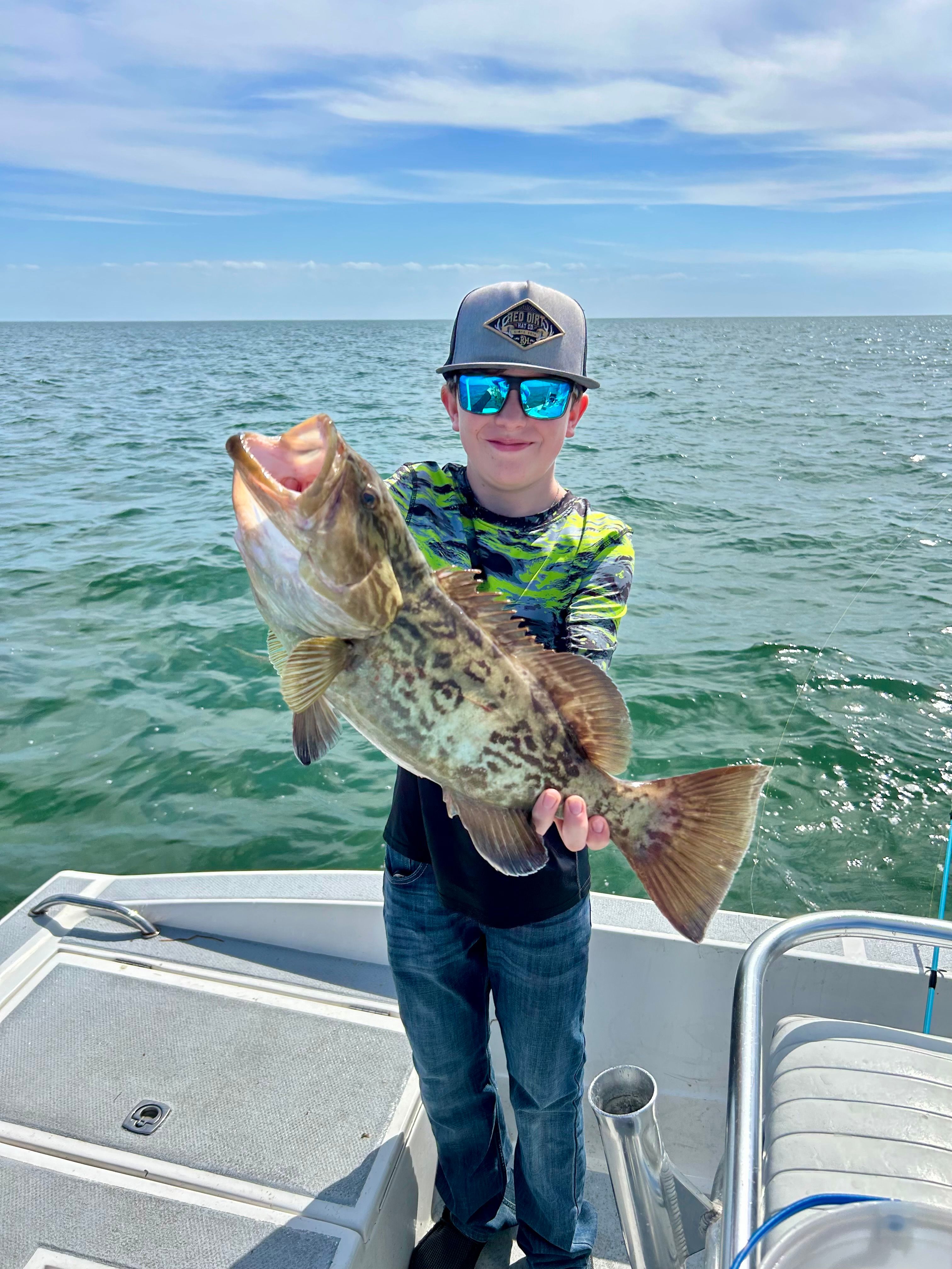 Gag grouper fish caught while fishing