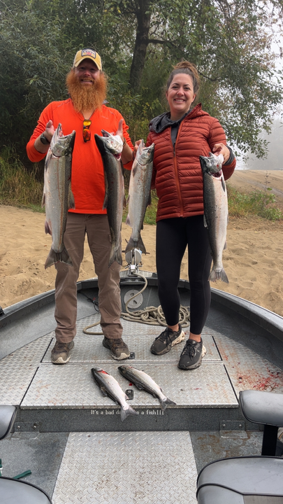 Blasted today with coho salmon using jigging and trolling techniques!