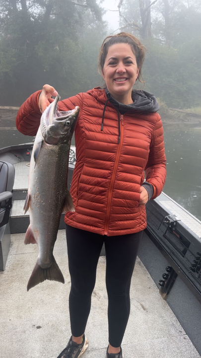 Nice Coho Salmon using jigging and trolling in clearing afternoon conditions!