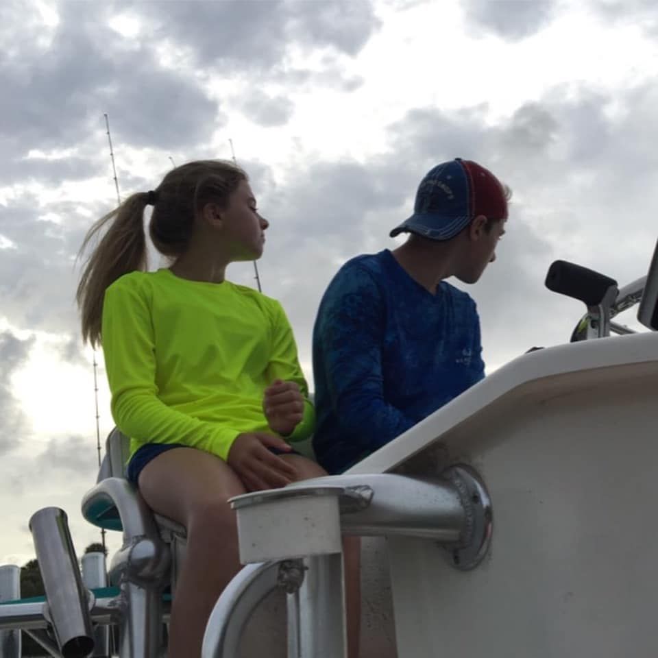 Two anglers with fishing rods in an unknown location