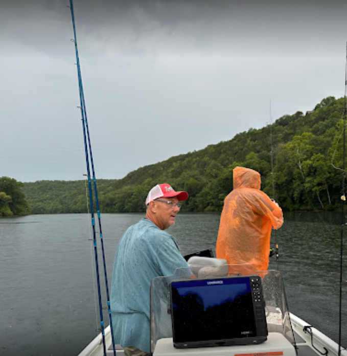 Angler fishing in unknown location