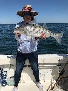 Striped bass caught while fishing