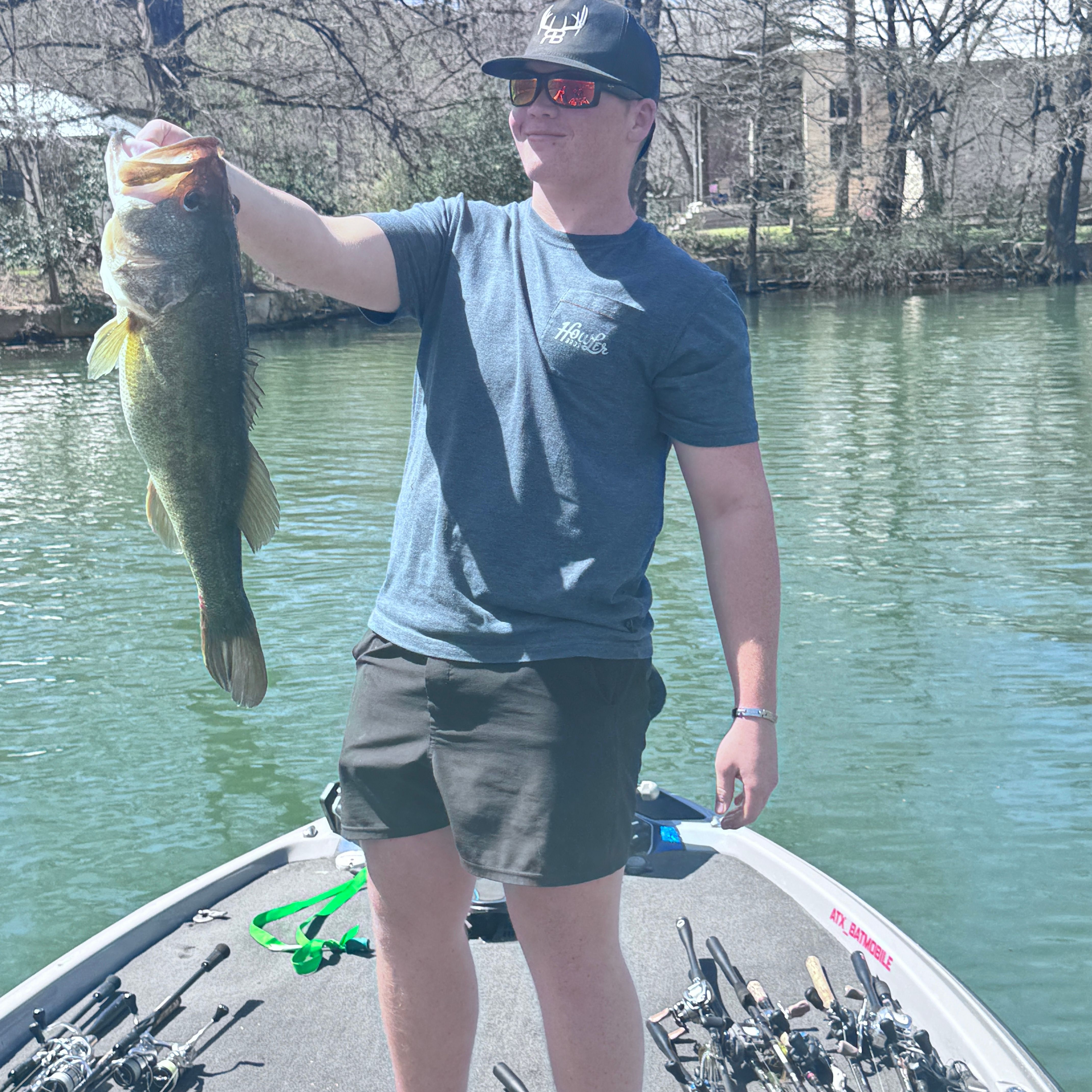 Angler with a big catch on a fishing trip