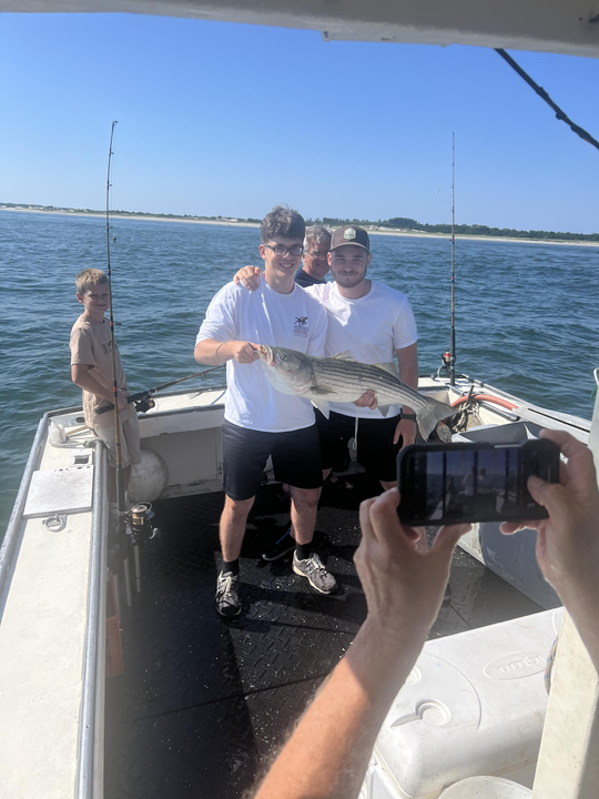 Big 36-inch Striped Bass reeled in off Hampton NH!