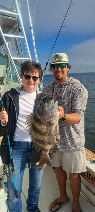 Caught a big one on the open sea!