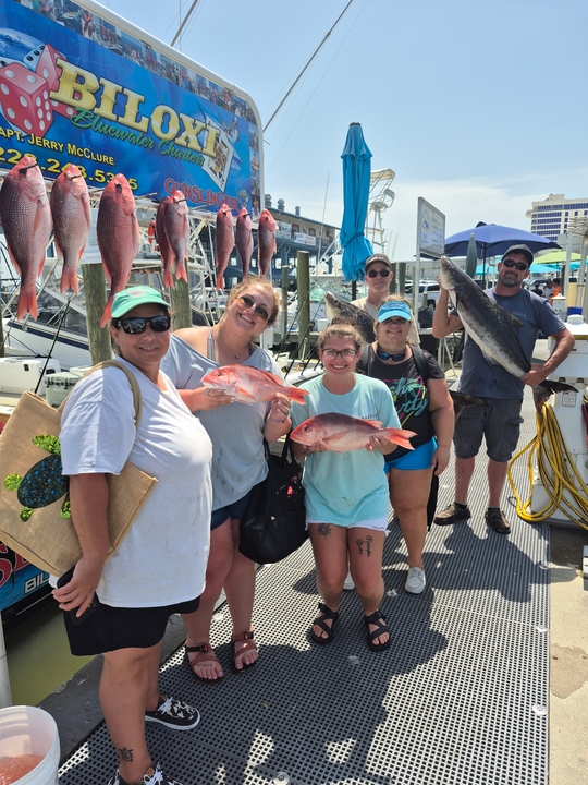 Our catch of 6 mighty red snapper made for an epic day of fishing!