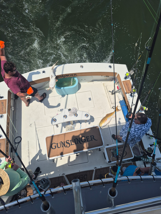 Reeling in the catch of the day!