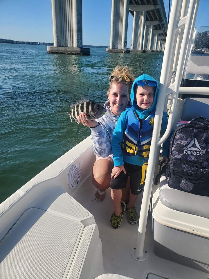 Sheepshead fish caught while fishing