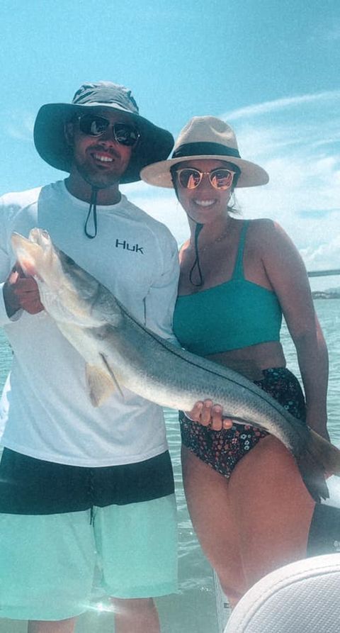 Fishing adventure with a big fish